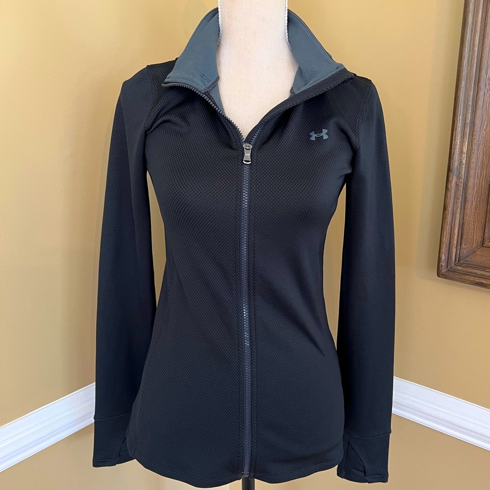 Under Armour Black Fitted Zip Up